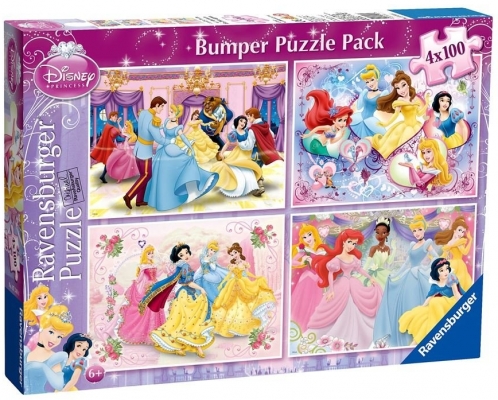 Puzzle printesele Disney, 4x100 piese Ravensburger