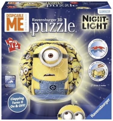 Puzzle 3D Minions cu lumina 72, piese Ravensburger