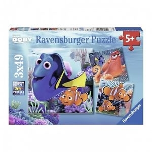 Puzzle In Cautarea Lui Dory, 3X49 Piese Ravensburger
