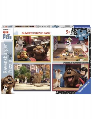 Puzzle Viata Secreta A Animalelor, 4X100 Piese Ravensburger