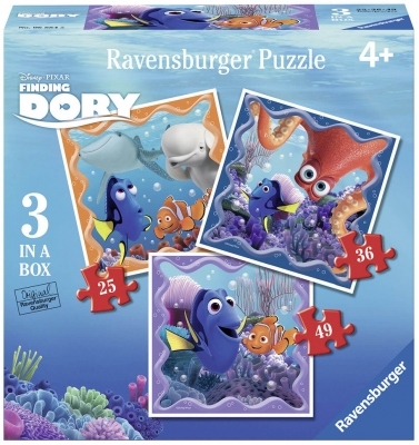 Puzzle In Cautarea Lui Dory, 25/36/49 Piese Ravensburger