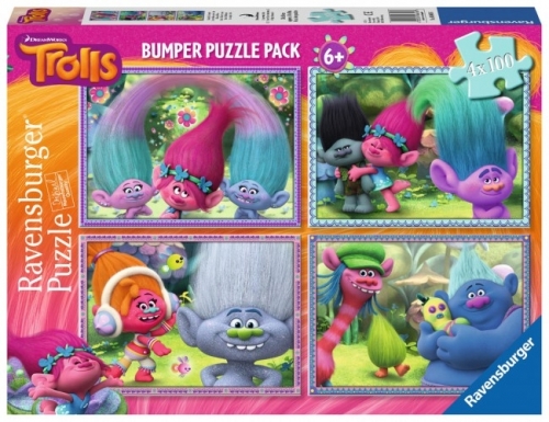 Puzzle Trolls, 4X100 Piese Ravensburger