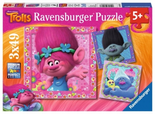Puzzle Trolls, 3X49 Piese Ravensburger