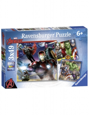 Puzzle Razbunatorii, 3X49 Piese Ravensburger