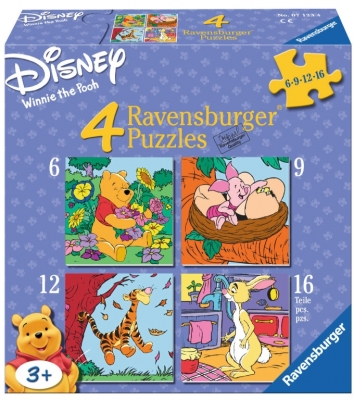 Puzzle Winnie The Pooh, 6/9/12/16 Piese Ravensburger