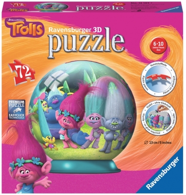 Puzzle 3D Trolls, 72 Piese Ravensburger