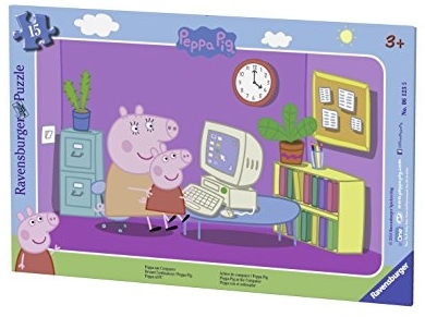 Puzzle Purcelusa Peppa, 15 Piese Ravensburger