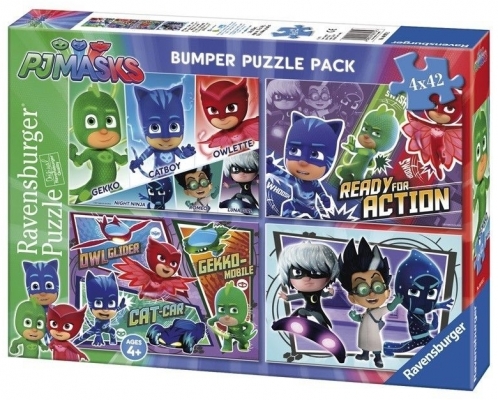 Puzzle Eroi In Pijamale, 4X42 Piese Ravensburger