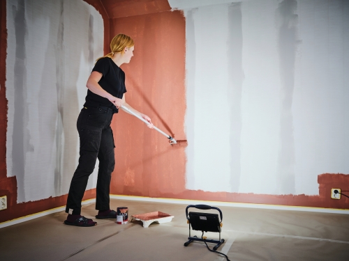 Proiector LED Rapid The Painter+, 5000 lm, IP65, 6000 K, cablu 2.5 m, sticla mata, negru-albastru