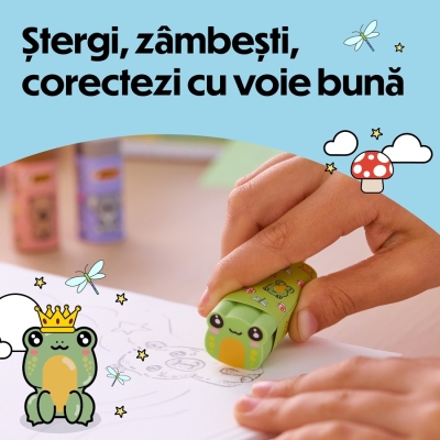 Radiera BIC Vibbies cu animalute, diverse culori