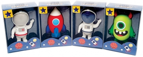 Radiera color S-Cool, model Spatiu, 1 buc/cutie PVC, diverse modele