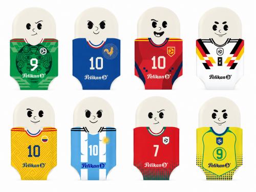 Radiera Squeezy Sports Plastic, fara PVC, fotbal, Pelikan, diverse modele