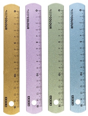 Rigla 15 cm, aluminiu, Keep Colour Frost, diverse culori, Arda