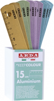 Rigla 15 cm, aluminiu, Keep Colour Frost, 24 buc/set, diverse culori, Arda