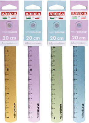 Rigla 20 cm, aluminiu, agatatoare, Keep Colour Frost, diverse culori, Arda