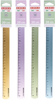 Rigla 30 cm, aluminiu, agatatoare, Keep Colour Frost, diverse culori, Arda