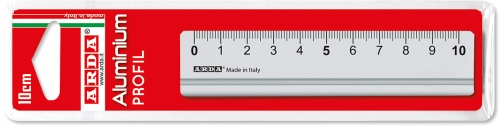 Rigla aluminiu, 10 cm, profil, Arda