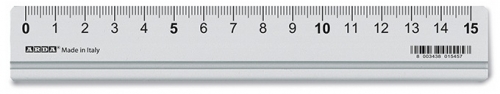 Rigla aluminiu, 15 cm, profil, Arda
