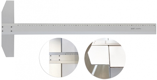 Rigla 60 cm, aluminiu, cap fix, Arda
