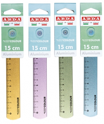 Rigla 15 cm, aluminiu, agatatoare, Keep Colour Frost, diverse culori, Arda