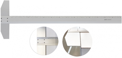 Rigla aluminiu, cap fix, 70 cm, profil, Arda