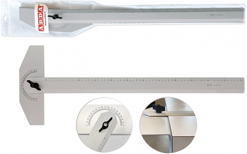 Rigla din aluminiu, 60 cm, cap mobil, Arda