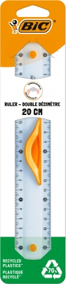 Rigla BIC, dubla, 20 cm