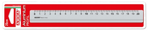 Rigla din aluminiu, profil, 20 cm, Arda