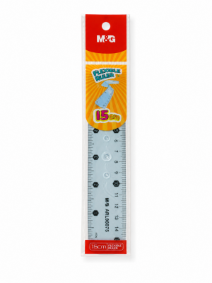 Rigla flexibila M&G, 15 cm, moale, diverse culori