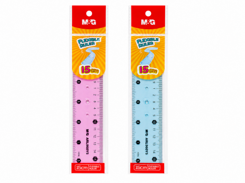 Rigla flexibila M&G, 15 cm, moale, diverse culori