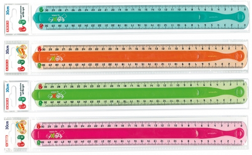 Rigla flexibila, 30 cm, stanga si dreapta, Arda, diverse culori