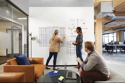 Rola whiteboard Post-It, Easy Erase, 91.4 x 60.9 cm, alb, 3M