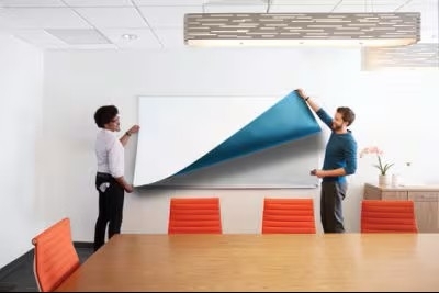 Rola whiteboard Post-It, Easy Erase, 121.9 x 242 cm, alb, 3M