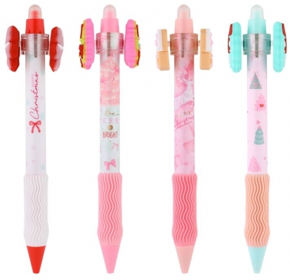 Roller gel cu cerneala termosensibila, Sweet X-mas, 0.5mm, cerneala albastru, Happy Color
