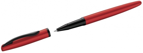 Roller Jazz Noble Elegance Red, 1 rezerva roller Pelikan 338 inclusa, cerneala albastra corectabila, varf M, in cutie pentru cadou