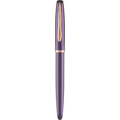 Roller Jazz Noble Elegance Viola, 1 rezerva roller Pelikan 338 inclusa, cerneala albastra corectabila, varf M, in cutie pentru cadou