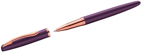 Roller Jazz Noble Elegance Viola, 1 rezerva roller Pelikan 338 inclusa, cerneala albastra corectabila, varf M, in cutie pentru cadou