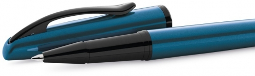 Roller Jazz Noble Elegance Aquamarine, 1 rezerva roller Pelikan 338 inclusa, cerneala albastra corectabila, varf M, in cutie pentru cadou