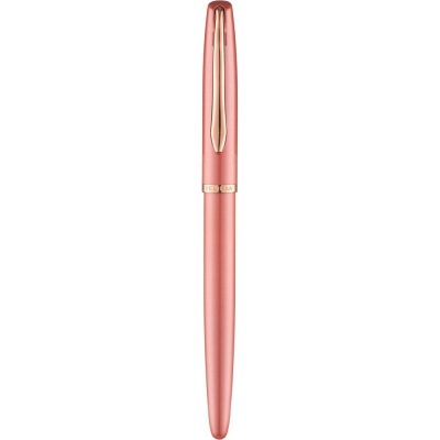 Roller Jazz Noble Elegance Rose, 1 rezerva roller Pelikan 338 inclusa, cerneala albastra corectabila, varf M, in cutie pentru cadou