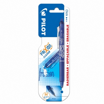 Roller albastru Pilot Frixion Clicker, 0.7, blister