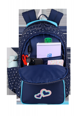 Rucsac Oxford Dots, 3 compartimente, roz