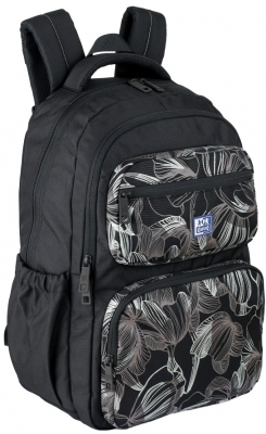 Rucsac Oxford Dream Tech Holografic, 2 compartimente, negru floral