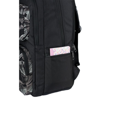 Rucsac Oxford Dream Tech Holografic, 2 compartimente, negru floral
