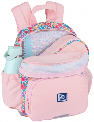 Rucsac Oxford Flowers, 1 compartiment, roz