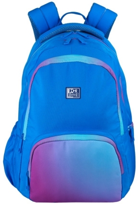 Rucsac Oxford Gradient, 3 compartimente, culoare albastru/mov