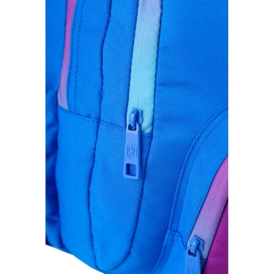 Rucsac Oxford Gradient, 3 compartimente, culoare albastru/mov