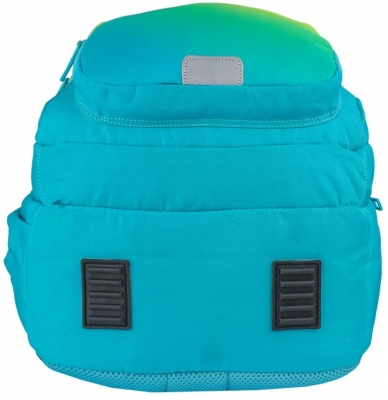 Rucsac Oxford Gradient, 3 compartimente, culoare galben/verde turcoaz
