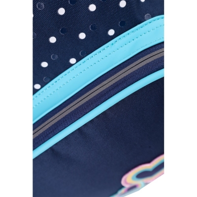 Rucsac Oxford Trolley Dots, 3 compartimente, albastru inchis