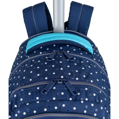 Rucsac Oxford Trolley Dots, 3 compartimente, albastru inchis