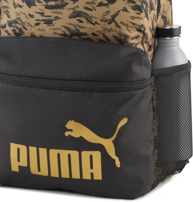 Rucsac sport Puma Phase, All-Over Print Black-Gold